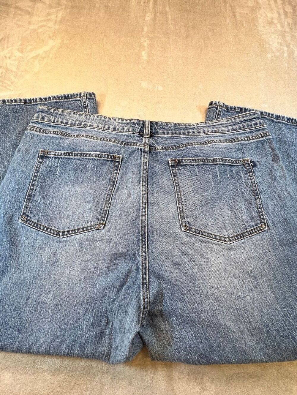 Pilcro Anthropologie Jeans Womens 20W Wide Leg Cropped Distressed Ripped Denim - Picture 8 of 11